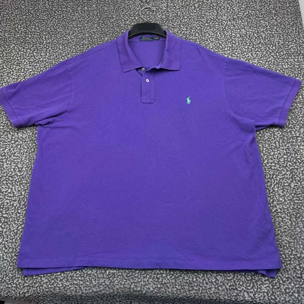 Polo Ralph Lauren Polo Shirt Men 3XB Purple Short Sleeve Big & Tall Cotton
